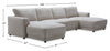Voyage Modular 4-Piece U-Shaped Fabric Sectional with Removable Back Cushions – Taupe | Sofa sectionnel modulaire en forme de U Voyage 4 pièces en tissu avec coussins de dossier amovibles - taupe