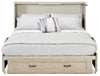 Parker Cabinet Bed with Memory Foam Mattress, Brushed Driftwood - Queen Size    | Armoire-lit Parker - Taupe