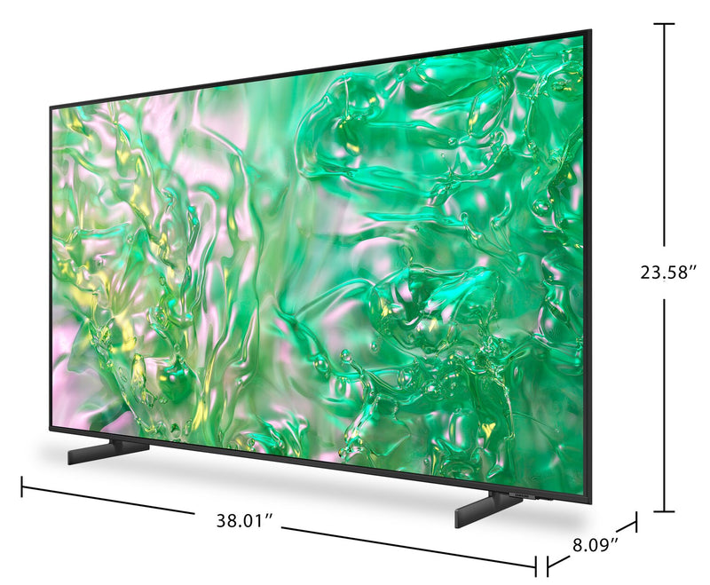 Téléviseur intelligent Samsung UHD 4K de 43 po à 60 Hz avec rétroéclairage périphérique, Dynamic Crystal Colour et HDR10+ (UN43DU8000FXZC)