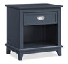 Quinn Bedside 1-Drawer Nightstand with Shelf, 24"W x 26"H - Blue | Table de nuit Quinn de 24 po (L) x 26 po (H) à 1 tiroir avec tablette - bleue