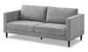 Metro 78" Fabric Sofa with Tufted Seat Cushions and Reversible Back Cushions - Grey | Sofa Metro de 78 po en tissu avec coussins de siège capitonnés et coussins de dossier réversibles - gris