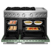 KitchenAid 6.3 Cu. Ft. 6 Burner Dual Fuel Range with Griddle – Cardamom - KFDD948SDC | Cuisinière hybride KitchenAid de 6,3 pi³ à 6 brûleurs avec plaque chauffante - cardamome - KFDD948SDC