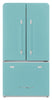 Classic Retro by Unique 36" 21.4 Cu. Ft. Counter-Depth Refrigerator - Ocean Mist Turquoise - UGP-595L T AC | Réfrigérateur Classic Rétro par Unique de 36 po et de 21,4 pi3 de profondeur comptoir - turquoise brume marine - UGP-595L T AC | U595LTAC
