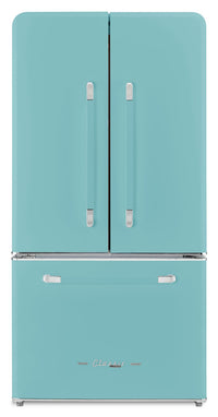 Réfrigérateur Classic Rétro par Unique de 36 po et de 21,4 pi3 de profondeur comptoir - turquoise brume marine - UGP-595L T AC