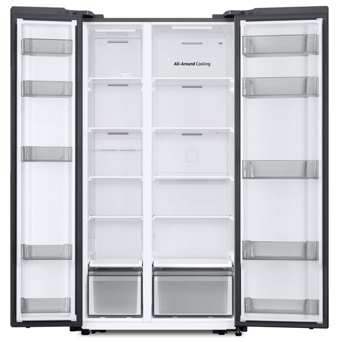 Réfrigérateur Samsung de 20,5 pi3 et 36 po de profondeur comptoir à compartiments juxtaposés avec technologie SpaceMax - RS20DG4000M9AA