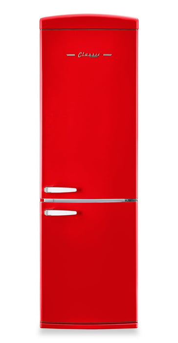 Réfrigérateur Classic Rétro par Unique de 24 po et de 12 pi3 à congélateur inférieur - pomme rouge bonbon - UGP-340L AC R
