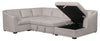 Envy 5-Piece Right-Facing Chenille Fabric Sleeper Sectional with Storage Chaise - Fog Grey |  Sofa-lit sectionnel de droite Envy 5 pièces en tissu de chenille avec fauteuil long de rangement - gris brouillard