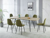 Joss Dining Chair with Polyester Fabric, Metal - Green | Chaise de salle à manger Joss en tissu de polyester et en métal - verte
