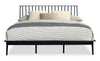 Milan Platform Bed with Headboard & Frame,  Mid-Century Modern, Black - King Size | Lit plateforme Milan de style moderne du milieu du 20e siècle avec tête de lit et cadre, noir - format très grand lit