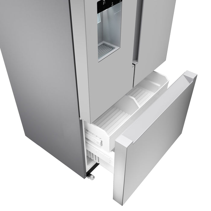 Réfrigérateur intelligent Bosch série 100 de 36 po et de 26 pi3 à portes françaises - acier inoxydable - B36FD10ENS