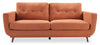 Cosmo 80" Fabric Sofa with Tufted Back Cushions - Orange | Sofa Cosmo de 80 po en tissu avec coussins de dossier capitonnés - orangé