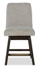 Metro Counter Height 5pc Dining Set with Table & 4 Chairs, Built-in Wine Rack, 66"W - Brown/Beige | Ensemble de salle à manger Metro 5 pièces de hauteur comptoir avec table de 66 po (L), 4 chaises et support à vin intégré - brun et beige