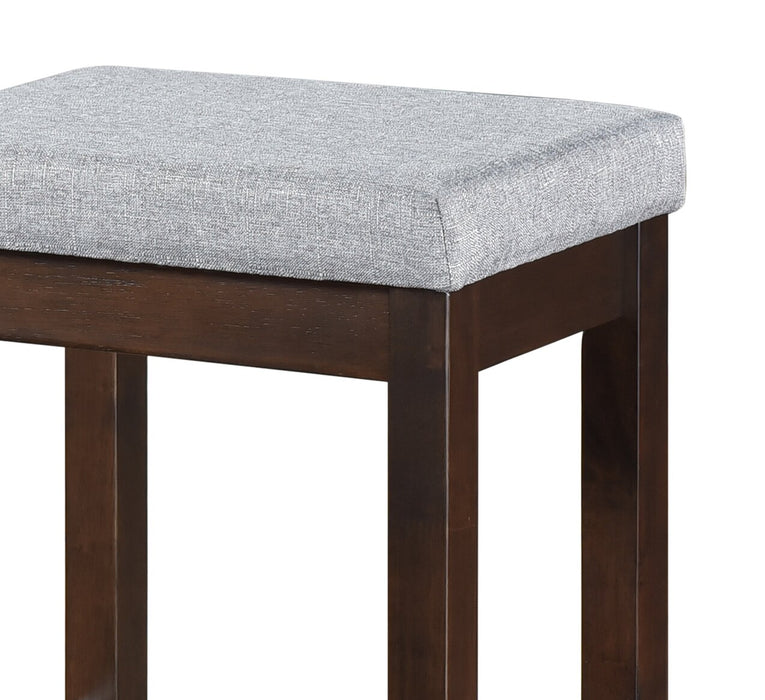 Table de salle moderne Noah de 60 po avec 3 tabourets de hauteur comptoir et ports USB - espresso