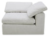 Sky Modular 6-Piece Fabric Power Reclining Sectional with Console and Feather Down Cushions - Nathan Wheat | Sofa sectionnel à inclinaison électrique modulaire Sky 6 pièces en tissu avec console et coussins en duvet et plumes - blé Nathan