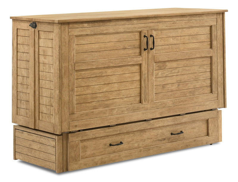 Armoire-lit Parker, brune - format grand lit