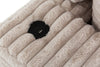 Alto 2-Piece Ultra Plush Faux Fur Fabric Sectional with Dual Cupholders and USB Ports - Mink Taupe | Sofa sectionnel Alto 2 pièces en tissu de fausse fourrure très douce avec deux porte-gobelets et ports USB - vison taupe