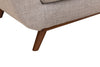 Kort & Co. Freeman 37" Linen-Look Fabric Chair with Wood Legs and Tufted Back Cushion - Dove White | Fauteuil Freeman Kort & Co. de 37 po en tissu d’apparence lin avec pattes en bois et coussin de dossier capitonné - blanc colombe