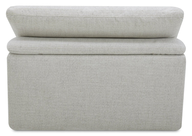 Fauteuil sans accoudoirs à inclinaison électrique modulaire Sky de 44 po en tissu avec coussins en duvet et plumes - blé Nathan