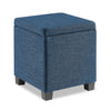 Ottawa 14.75" Square Fabric Storage Ottoman - Navy|Pouf de rangement carré Ottawa de 14,75 po en tissu - bleu marine
