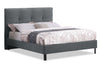Amos Upholstered Headboard in Charcoal Fabric, Tufted - Full Size | Tête de lit rembourrée Amos en tissu anthracite capitonné - format lit double