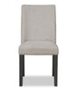 Emery 7pc Dining Set with Table & 6 Chairs, Wood, 72-96"W Extension - Black & Grey | Ensemble de salle à manger Emery 7 pièces en bois avec table, rallonge, 72 po à 96 po (L) et 6 chaises - noir et gris