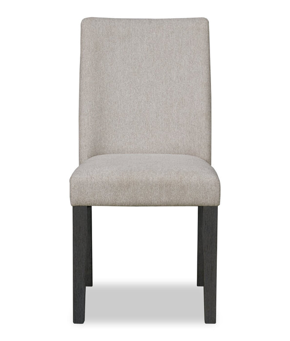 Ensemble de salle à manger Emery 7 pièces en bois avec table, rallonge, 72 po à 96 po (L) et 6 chaises - noir et gris