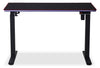 Finch 47" Gaming Office Desk with Electric Height Adjustment and RGB Lighting – Black | Bureau de jeu Finch de 47 po avec réglage électrique de la hauteur et éclairage à DEL RVB - noir