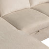 Envy 3-Piece Left-Facing Chenille Fabric Sleeper Sectional with Storage Chaise - Almond Beige | Sofa-lit sectionnel de gauche Envy 3 pièces en tissu de chenille avec fauteuil long de rangement - beige amande