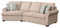 Sofa sectionnel enveloppant de gauche Haven de Scott Living 2 pièces en tissu de chenille - taupe