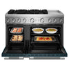 KitchenAid 6.3 Cu. Ft. 6 Burner Dual Fuel Range with Griddle – Agave - KFDD948SAG  | Cuisinière hybride KitchenAid de 6,3 pi³ à 6 brûleurs avec plaque chauffante - agave - KFDD948SAG