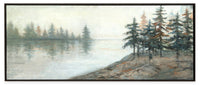 Peinture acrylique encadrée « Algonquin » - 21,25 po x 51,25 po