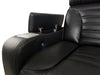 Zen 40" Leather-Look Fabric Power Reclining Massage Chair with Power Headrest and Heated Seat - Black | Fauteuil de massage à inclinaison électrique Zen de 40 po en tissu d’apparence cuir avec appuie-tête électrique et siège chauffant - noir