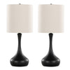 Ensemble 2 lampes de table Polly de 24 po en métal noir 