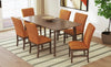 Rain 7pc Dining Set with Table & 6 Orange Chairs, 72"W - Orange/Brown | Ensemble de salle à manger Rain 7 pièces avec table de 72 po (L) et 6 chaises oranges - orange et brun