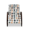 Raven 28.5" Chenille Fabric Pushback Reclining Accent Chair - Teal Multicolour | Fauteuil d’appoint à inclinaison par poussée Raven de 28,5 po en tissu de chenille - bleu sarcelle multicolore