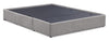 Amos Upholstered Storage Bed in Grey Fabric with Tufted Headboard & 3 Built-in Drawers - King Size | Lit de rangement Amos rembourré en tissu gris avec tête de lit capitonnée et 3 tiroirs intégrés - format très grand lit
