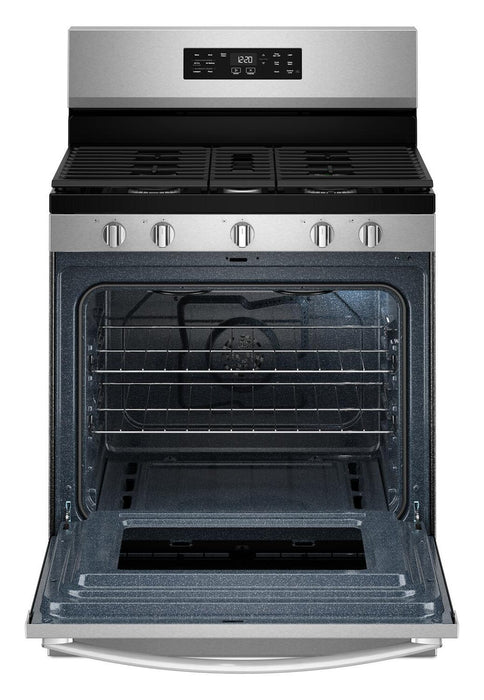 Cuisinière à gaz Whirlpool de 5,0 pi³ et de 30 po avec cuisson à air - acier inoxydable résistant aux traces de doigts - WFGS4530SZ
