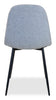 Jax Dining Chair with Polyester Fabric, Metal - Grey | Chaise de salle à manger Jax en tissu de polyester et en métal - grise