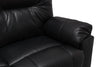 Made in Canada Dawson 64" Genuine Leather Power Reclining Loveseat with USB Port and Accent Pillows – Black | Causeuse à inclinaison électrique Dawson de 64 po fabriquée au Canada en cuir véritable avec port USB et coussins décoratifs - noir