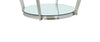 Yonge 36" Modern Round Glass Top Coffee Table with Shelf - Chrome Finish with Stainless Steel | Table à café ronde moderne Yonge de 36 po avec dessus en verre et tablette - fini chromé avec acier inoxydable