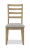 Cove Dining Chair with Cushion Fabric Seat, Ladder-Back – Natural/Grey | Chaise de salle à manger Cove avec siège rembourré en tissu et dossier en échelle - naturelle et grise