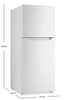 Danby 27.56” 14.2 Cu. Ft. Apartment Size Top Mount Fridge - White - DFF142E1WDB | Réfrigérateur Danby de format appartement de 14,2 pi3 et de 27,56 po à congélateur supérieur - blanc - DFF142E1WDB
