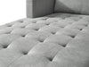 Metro 2-Piece Left-Facing Fabric Sectional with Chaise and Tufted Seat Cushions - Grey | Sofa sectionnel de gauche Metro 2 pièces en tissu avec fauteuil long et coussins de siège capitonnés - gris