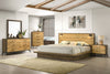 Silas Platform Bed with Headboard & Frame, LED, Rustic Brown - King Size | Lit plateforme Silas brun rustique avec tête de lit, cadre et éclairage à DEL - format très grand lit