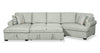 Scott Living Haven 3-Piece Right-Facing Chenille Fabric Cuddler Sleeper Sectional with Storage - Seafoam Blue |  Sofa-lit sectionnel enveloppant de gauche Haven de Scott Living 3 pièces en tissu de chenille avec rangement - écume de mer