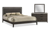 Sable 5pc Bedroom Set with Bed, Dresser & Mirror, Dark Grey - King Size | Ensemble de chambre à coucher Sable gris foncé 5 pièces avec lit, commode et miroir - format très grand lit