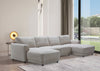 Voyage Modular 4-Piece U-Shaped Fabric Sectional with Removable Back Cushions – Taupe | Sofa sectionnel modulaire en forme de U Voyage 4 pièces en tissu avec coussins de dossier amovibles - taupe