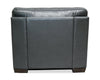 Classico 47" Genuine Leather Chair with Wood Legs – Carbon Grey | Fauteuil Classico de 47 po en cuir véritable avec pattes en bois - gris carbone