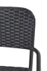 Paris Outdoor Patio Bistro Chair - Hand-Woven Resin Wicker, UV & Weather Resistant - Black | Chaise bistro Paris pour la terrasse à l’extérieur - osier en résine tressé à la main, résistante aux rayons UV et aux intempéries - noire