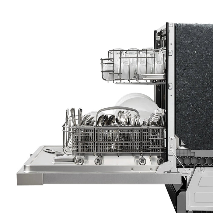 Lave-vaisselle Midea de 24 po avec commandes à l’avant et éclairage intérieur - MDF24P2BST